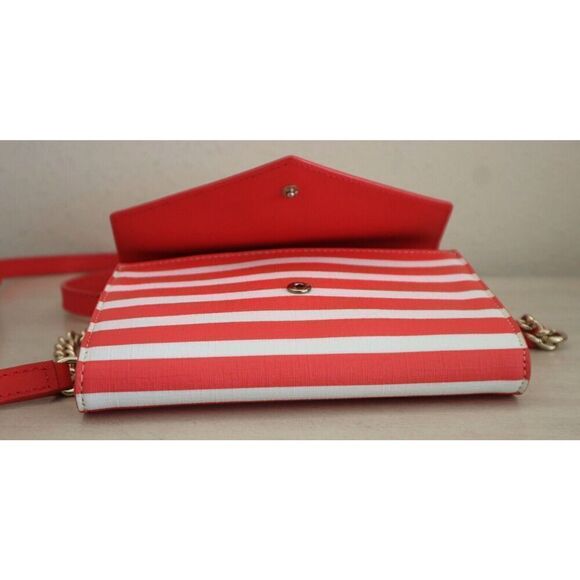 Kate Spade Women's Pink/White Striped Fairmount Square Monday Crossbody Bag - Picture 8 of 12